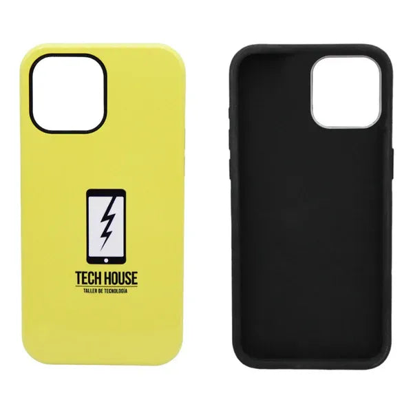 Varias fundas de silicon para celular de diferentes colores de la marca Tech House Título: Accesorios para teléfonos