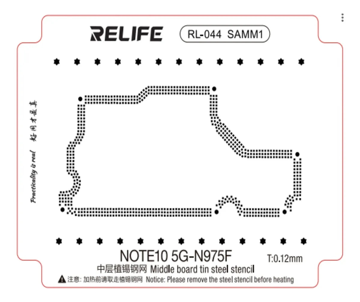Stencil 0.12MM Relife RL-044 SAMM1 NOTE10 5G-N975F