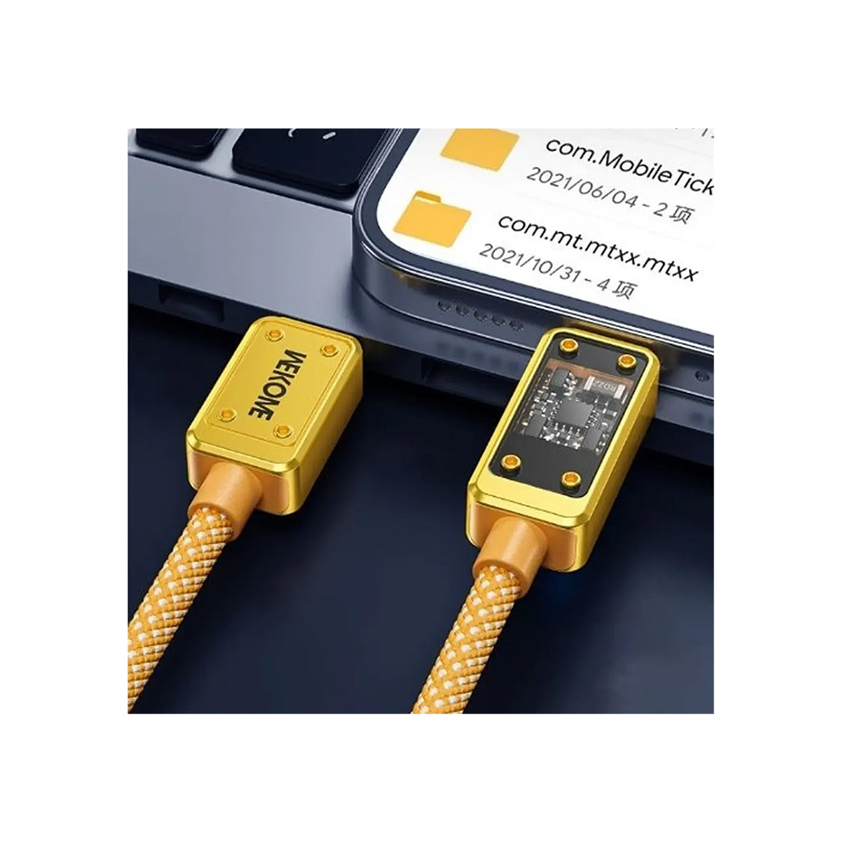 Cable con pantalla digital Vanguard WDC-06 Tipo C oro