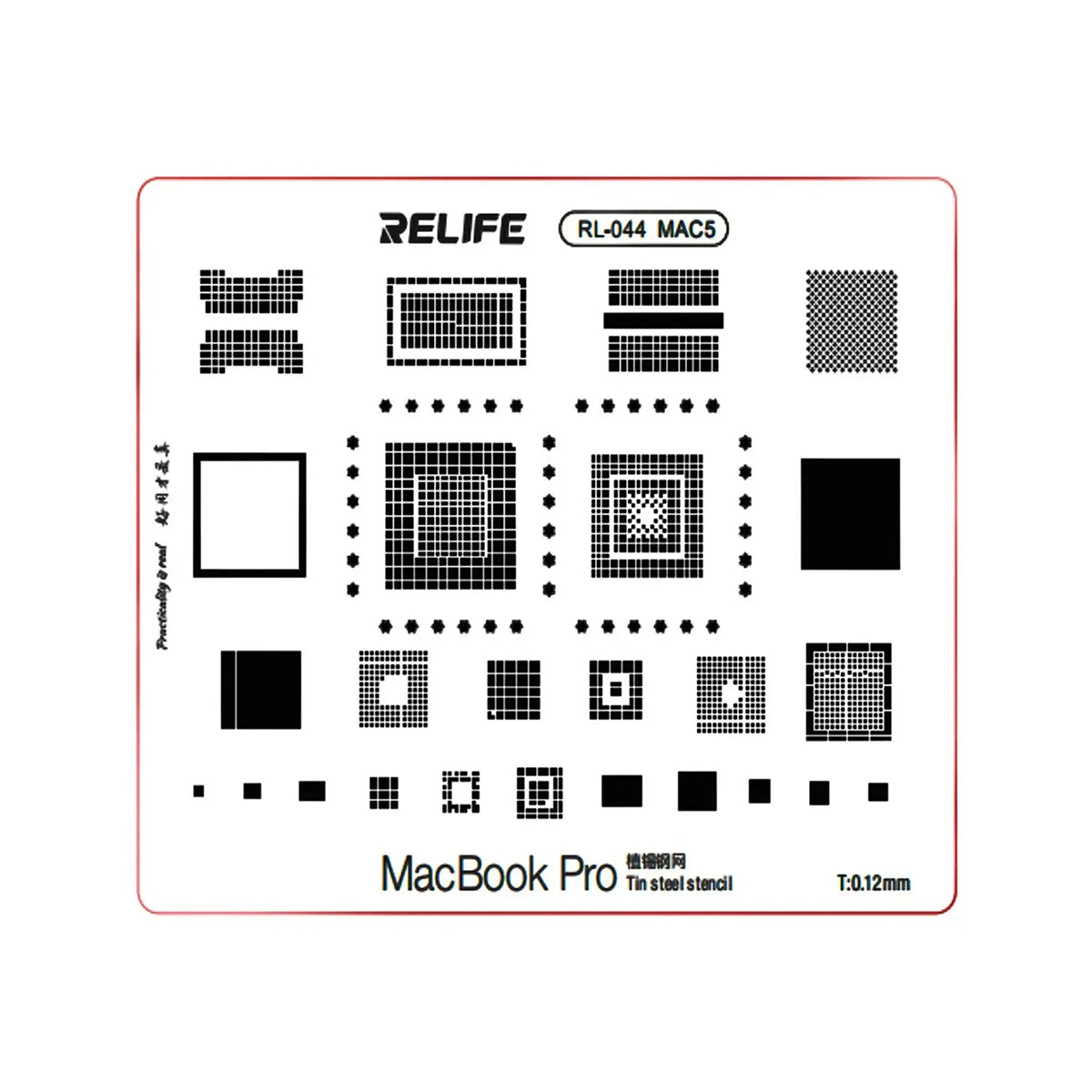 Stencil BGA Relife RL-044 MAC5 para MacBook Pro