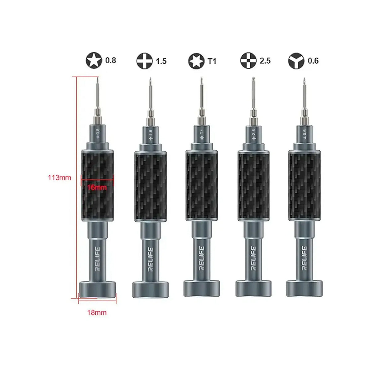 Set de destornilladores de fibra de carbono Cannon King Relife RL-729