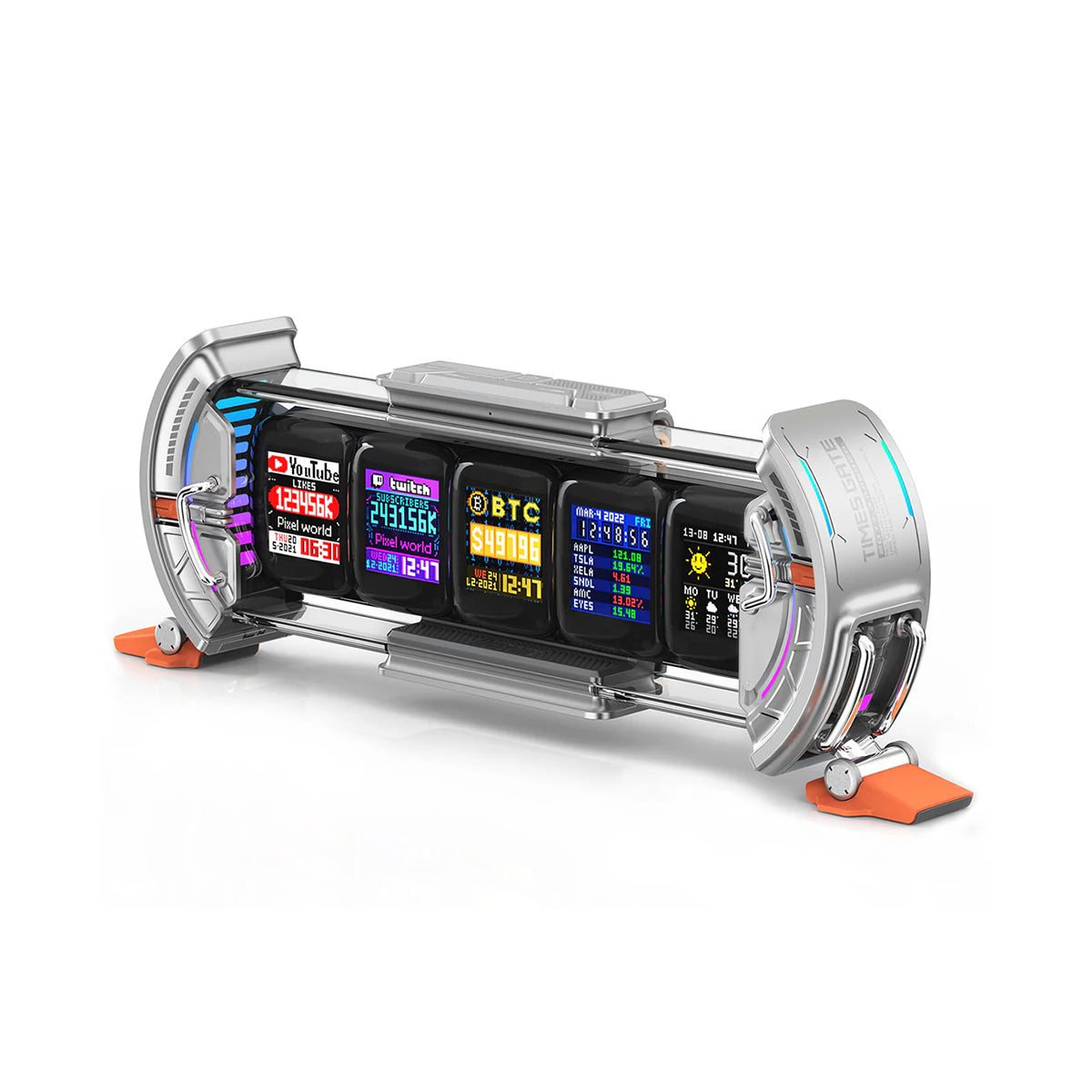 Divoom Times Gate – Reloj Inteligente y Monitor de Datos Cyberpunk