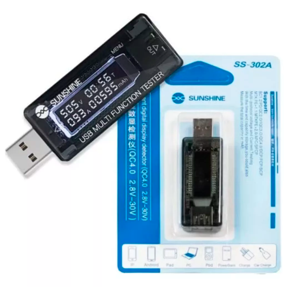 Usb Detector De Voltaje Digital Sunshine Ss-302a