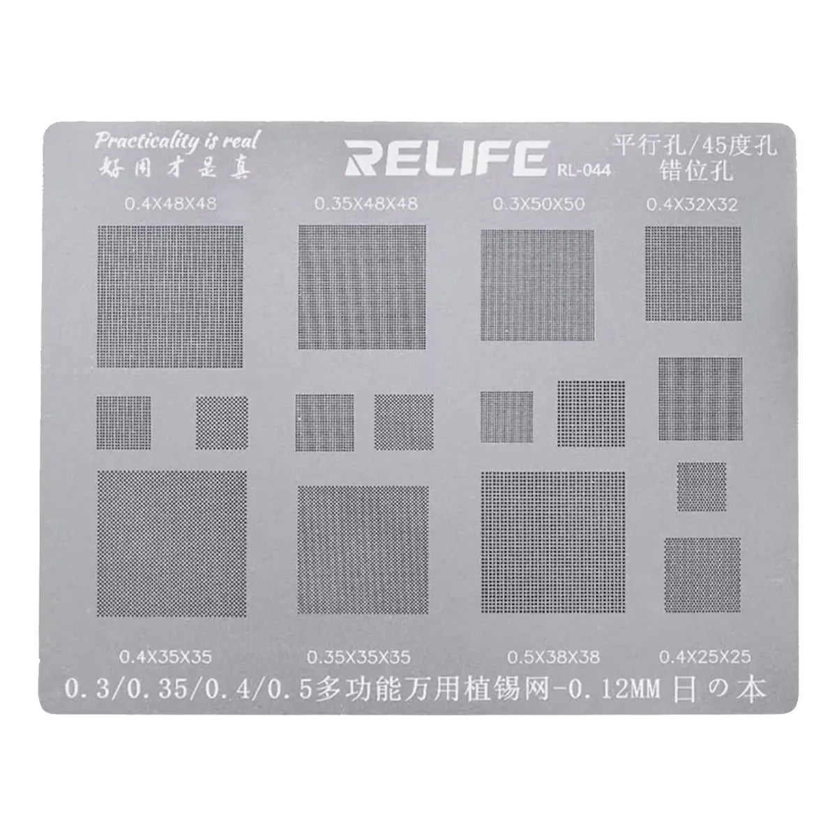 Stencil BGA Relife RL-044 para Reballing
