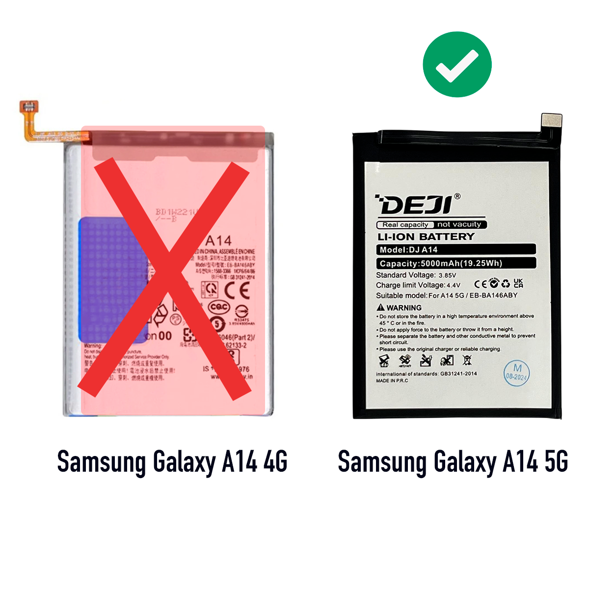 Bateria Deji compatible con Samsung A14 5G