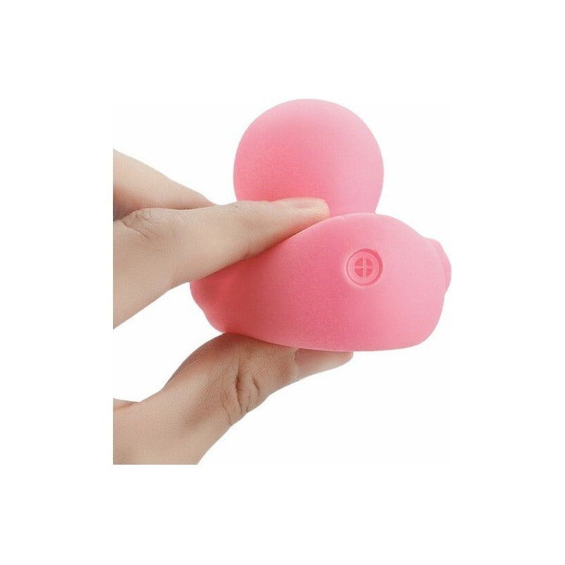 Patito Rosa Con Casco Para Moto Y Bicicleta Timbre Claxon