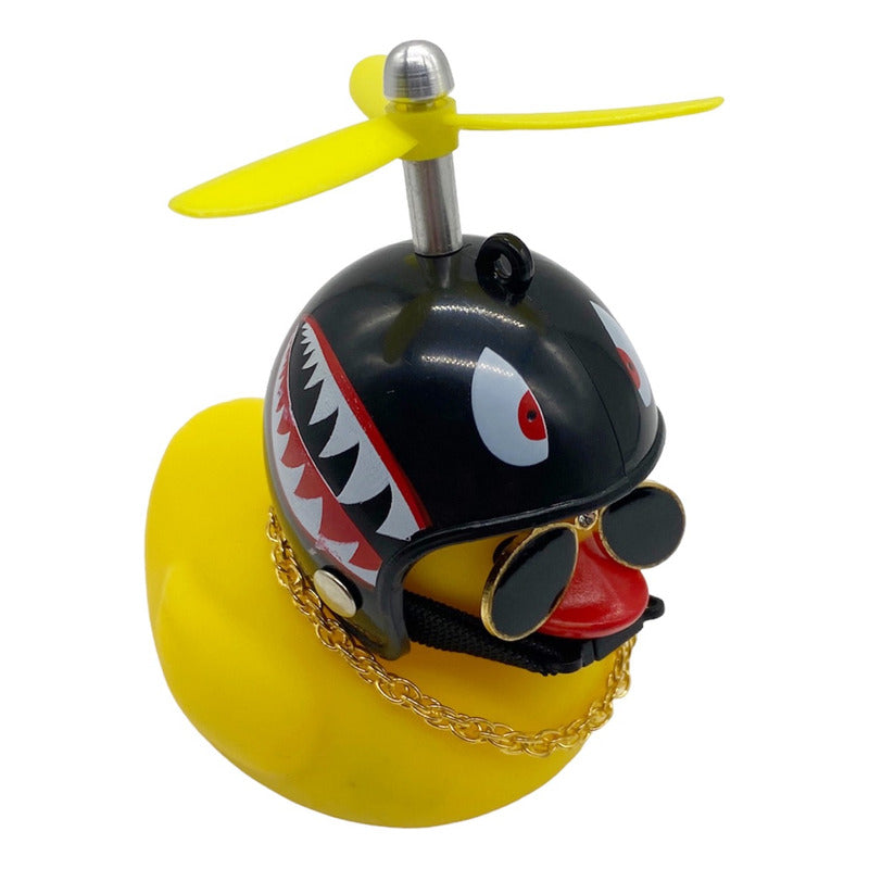 Patito Con Casco Para Moto Y Bicicleta Decoración Claxon