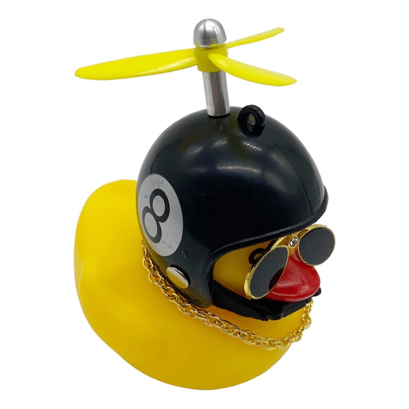 Patito Con Casco Para Moto Y Bicicleta Decoración Claxon