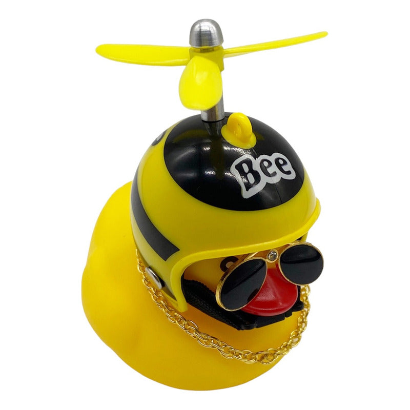 Patito Con Casco Para Moto Y Bicicleta Decoración Claxon