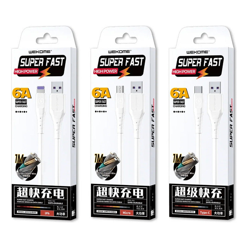 Cable de carga rápida Wargod 3m (6a) WDC-152