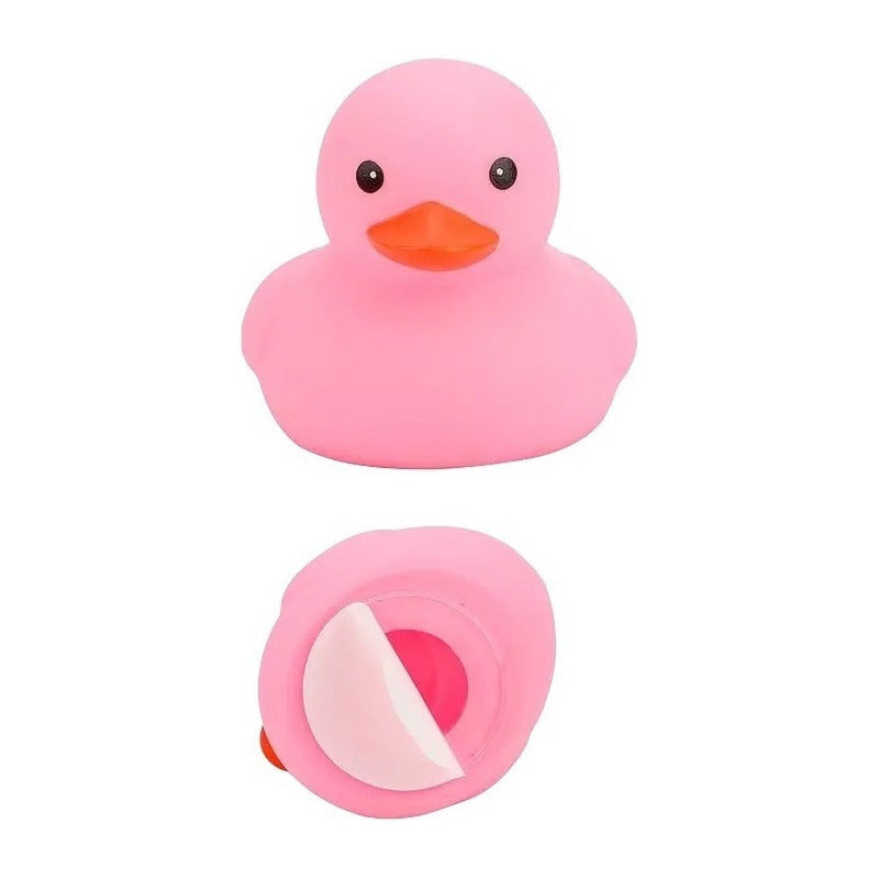 Patito Rosa Con Casco Para Moto Y Bicicleta Timbre Claxon
