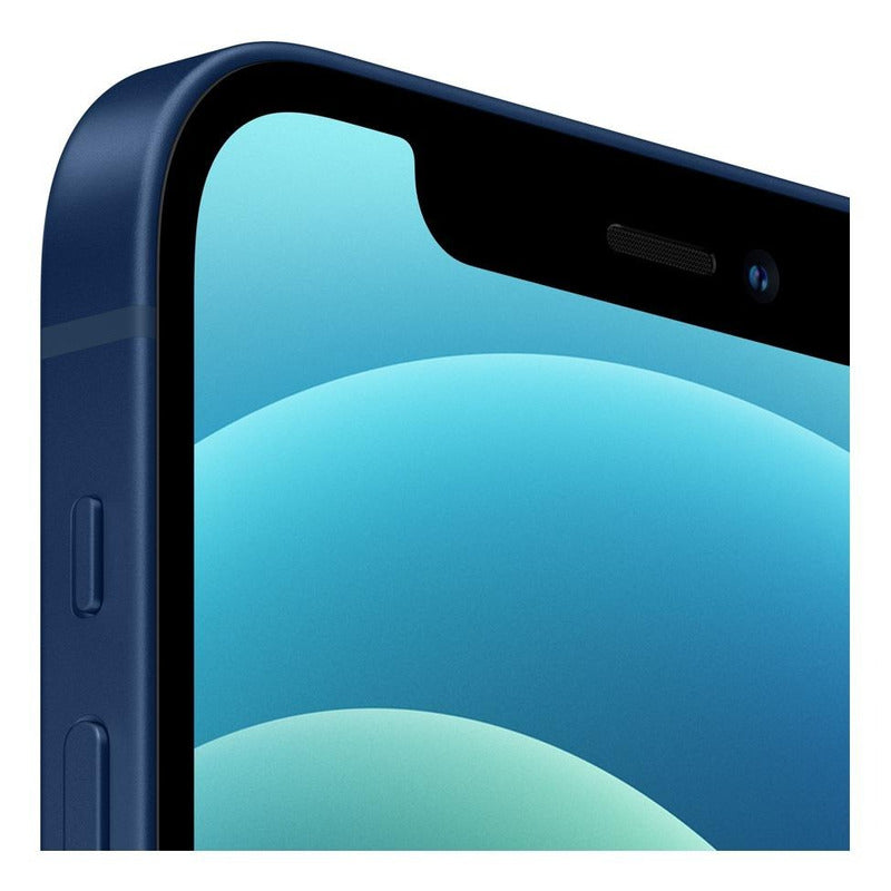 Acercamiento a la isla dinámica del Apple iPhone 12 (256 Gb) - Azul, destacando su interfaz fluida y moderna.