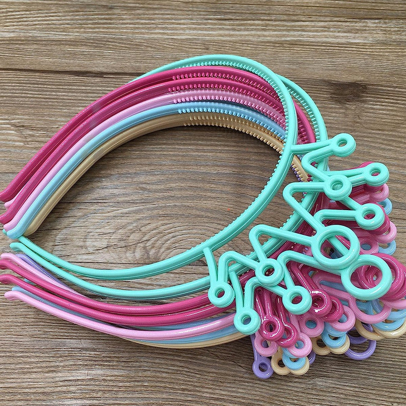 Diadema De Plástico Varios Diseños 6pz De Colores Diferentes