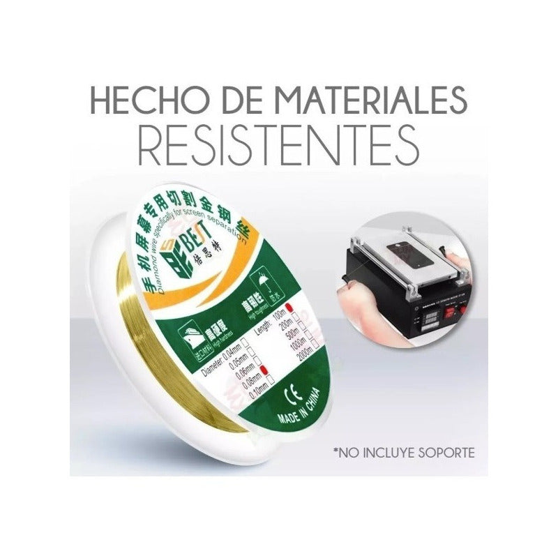 Hilo de Molibdeno para separar Glass Display (100m)