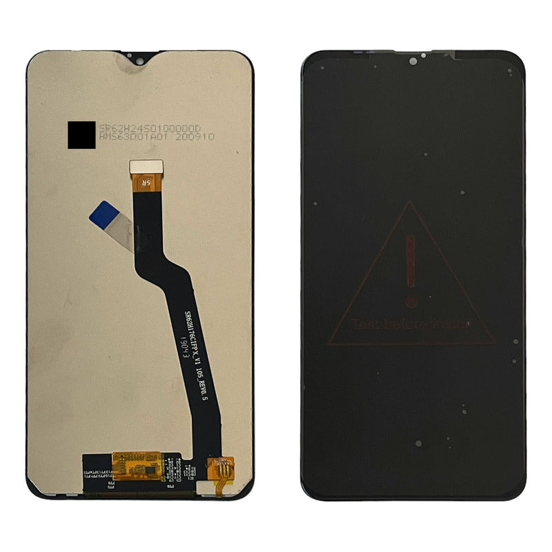 División de un lado la pantalla de la vista posterior del componente y del otro el frente de la pantalla