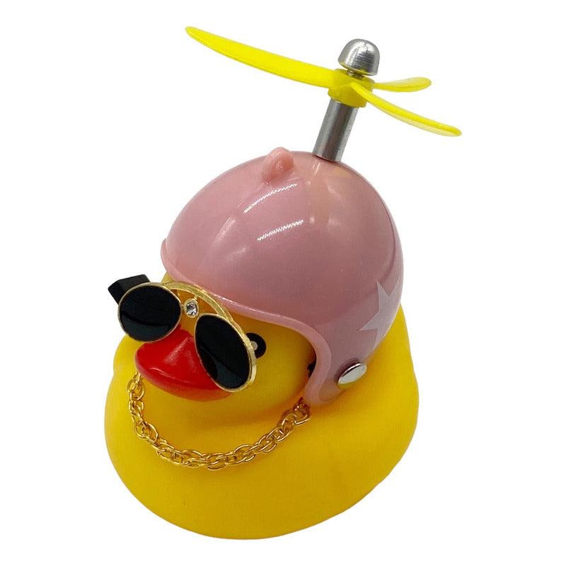 Patito Casco Rosa Para Moto Y Bicicleta Decoración Claxon