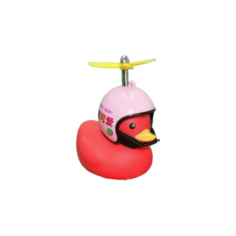 Patito Rojo Con Casco Para Decoración Coche Bici Moto