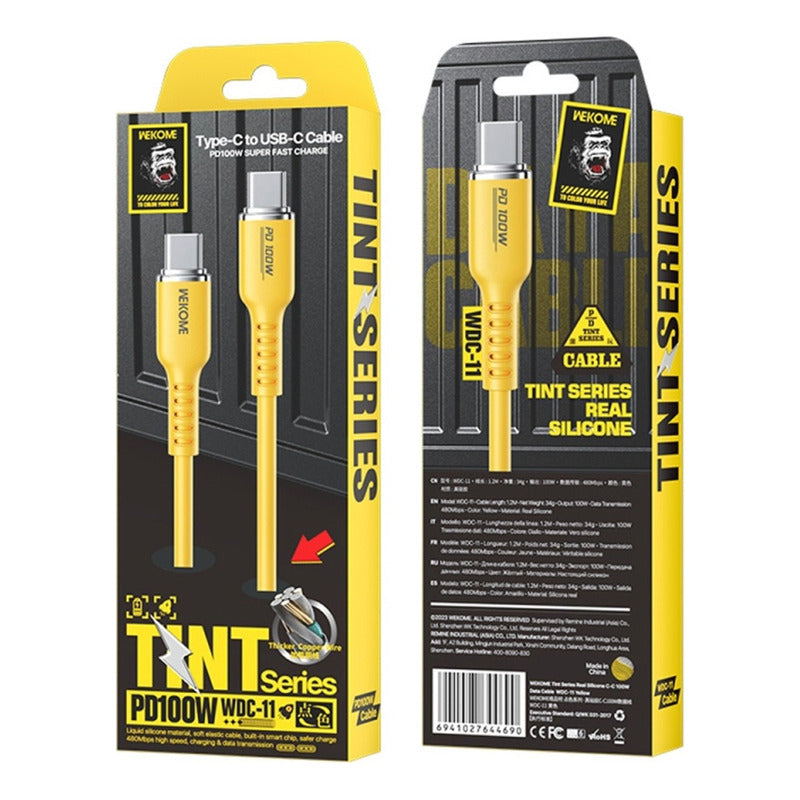 Cable De Datos De Silicona (c-c) 100w Wdc-11