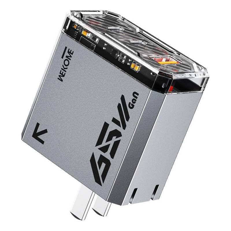 Cargador De 65w Gan Triple Puerto Tipo C Y A Ultrarápido