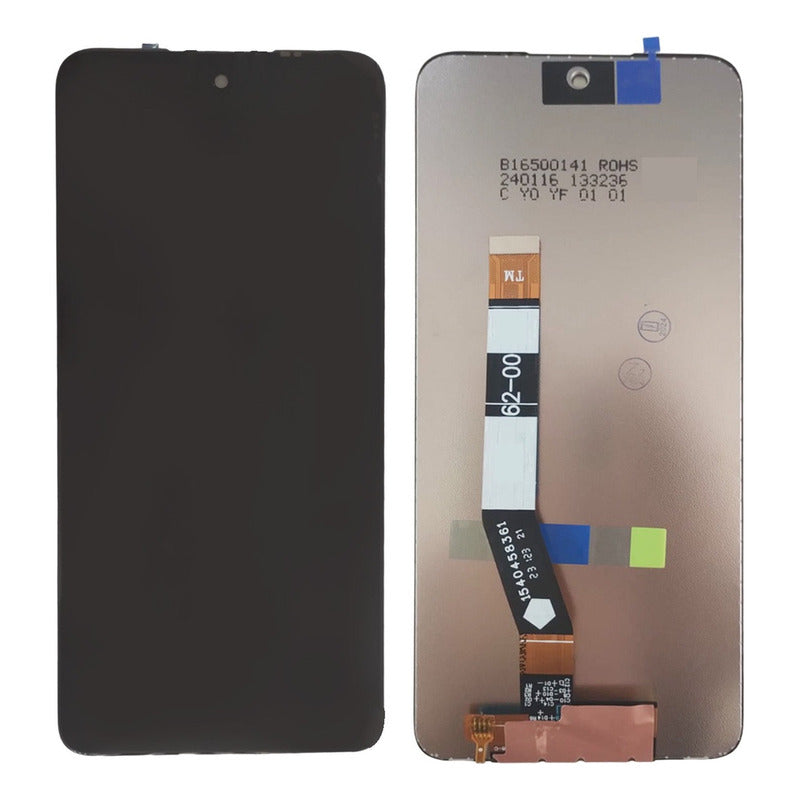 Pantalla OLED compatible con Motorola Moto G54 XT2343-5, mostrando el conector flex en detalle.