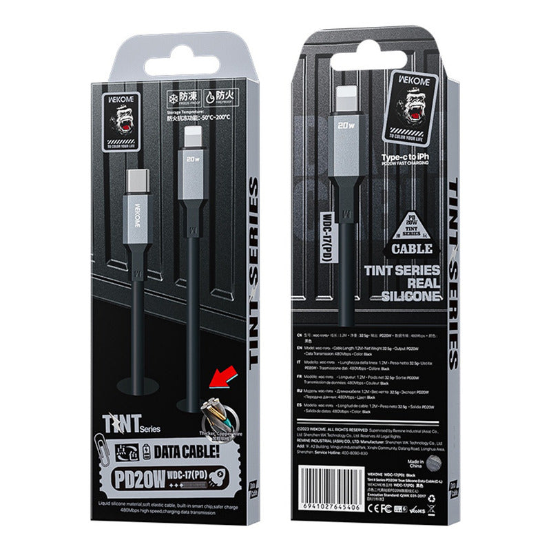 Cable de Datos de Silicona PD 20W Wekome Tint II