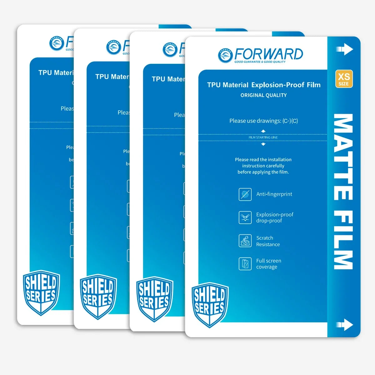 Paquete 50 Piezas Micas de Hidrogel Anti Reflejante (MATE) XS 7" pulgadas