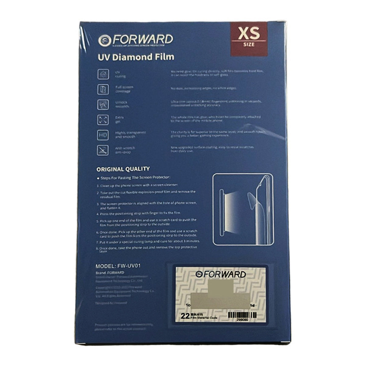 Paquete de 20 Micas Hidrogel UV Diamante: Protección Blindada FW-UV01