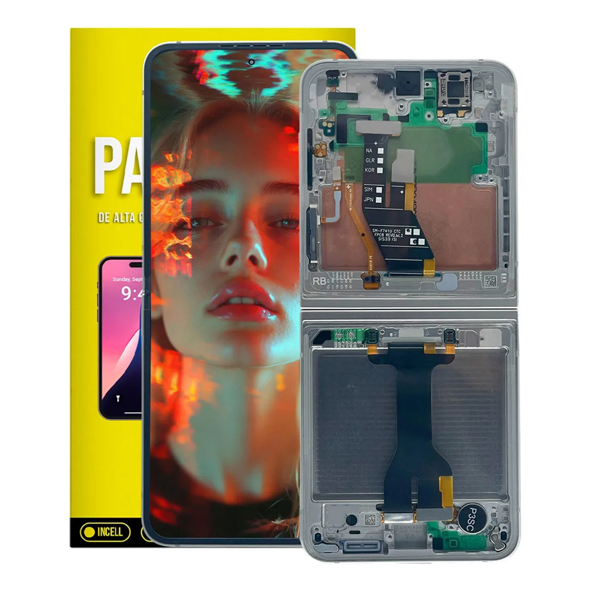 Pantalla AMOLED Interna compatible con Samsung Galaxy Z Flip 7 FE – Módulo Original con Marco