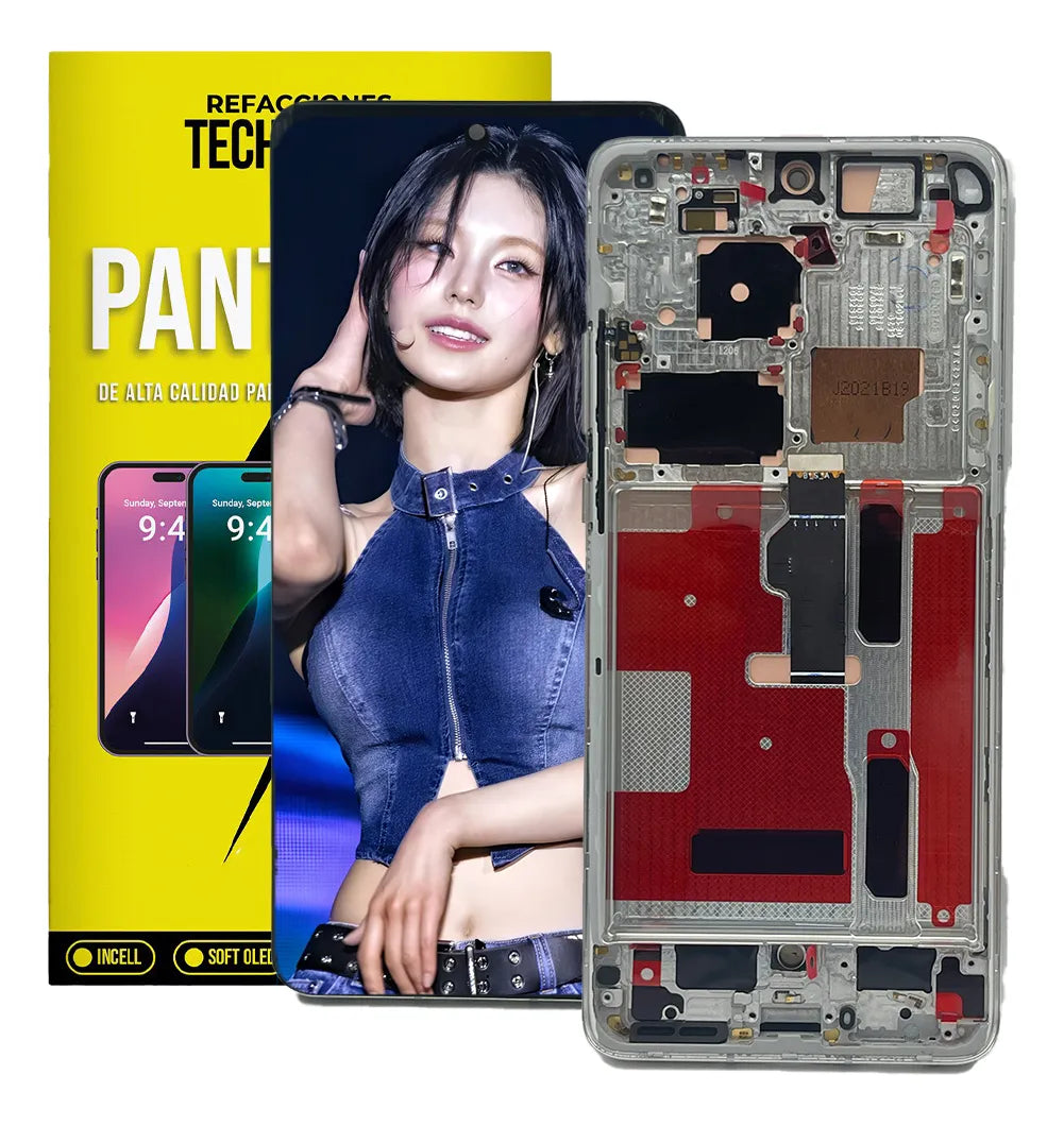 Pantalla con Marco compatible con Huawei P50 Pro JAD-LX9 OLED