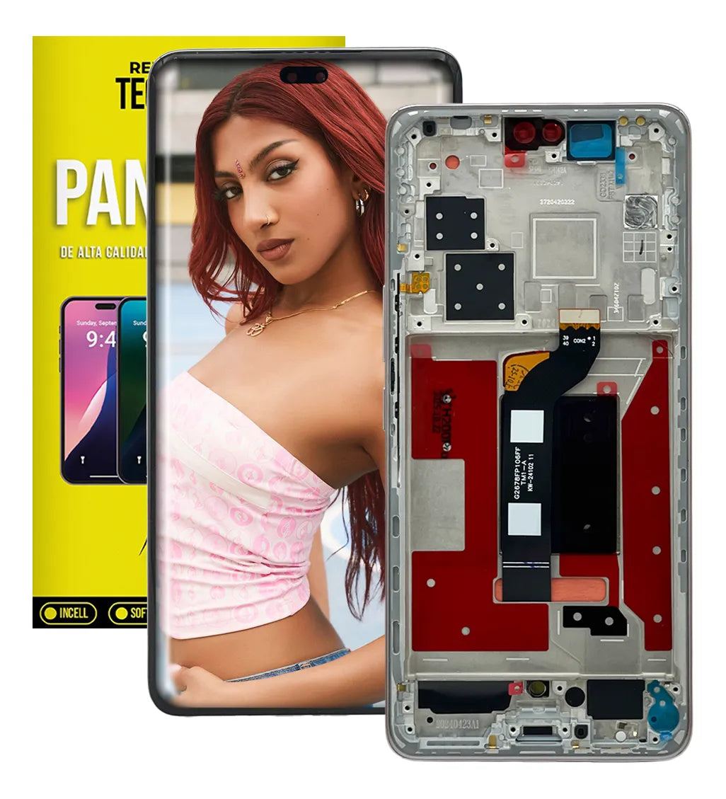 Pantalla compatible con Honor 200 Pro con Marco (Amoled)
