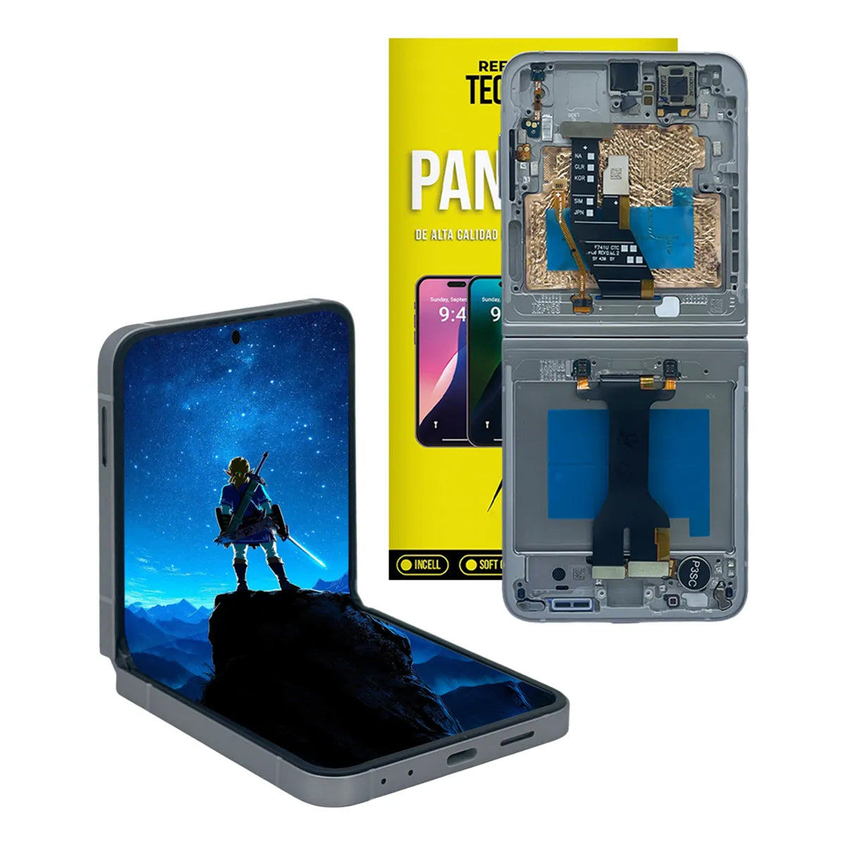 Pantalla AMOLED con Marco compatible con Samsung Galaxy Z Flip 6