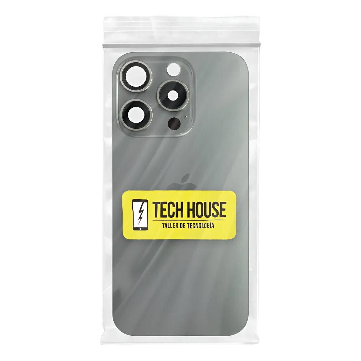 Tapa Trasera para iPhone 15 Pro + Cristal + Brackets