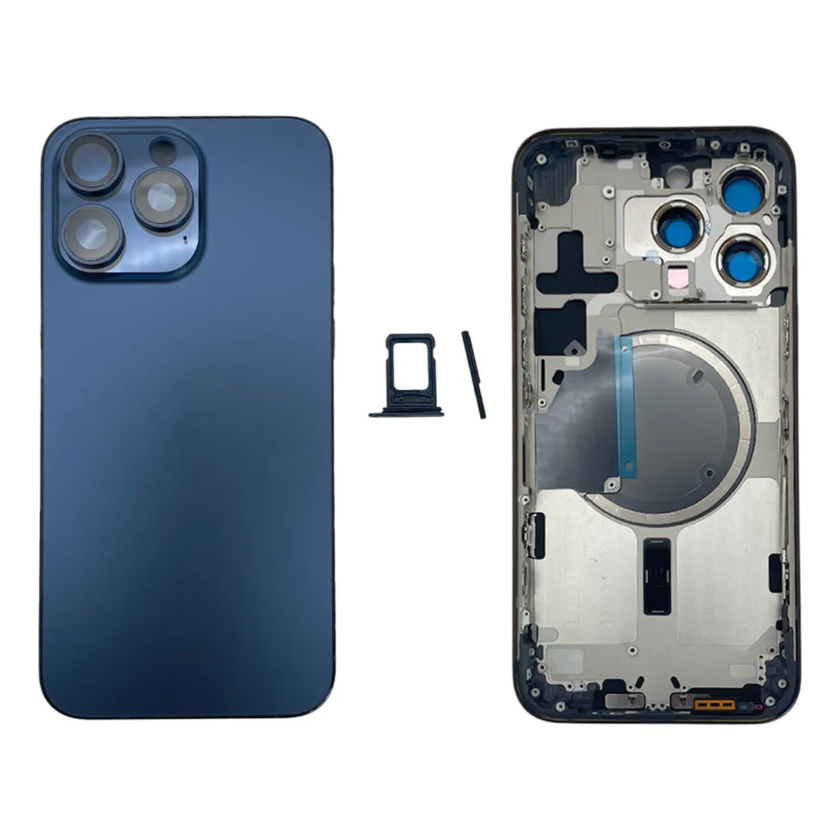 Carcasa compatible con iPhone 15 Pro – Marco de Titanio + Tapa Trasera