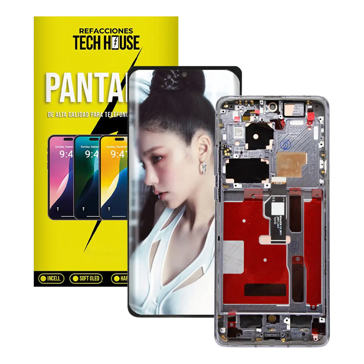 Pantalla OLED con Marco compatible con Huawei P50 Pro