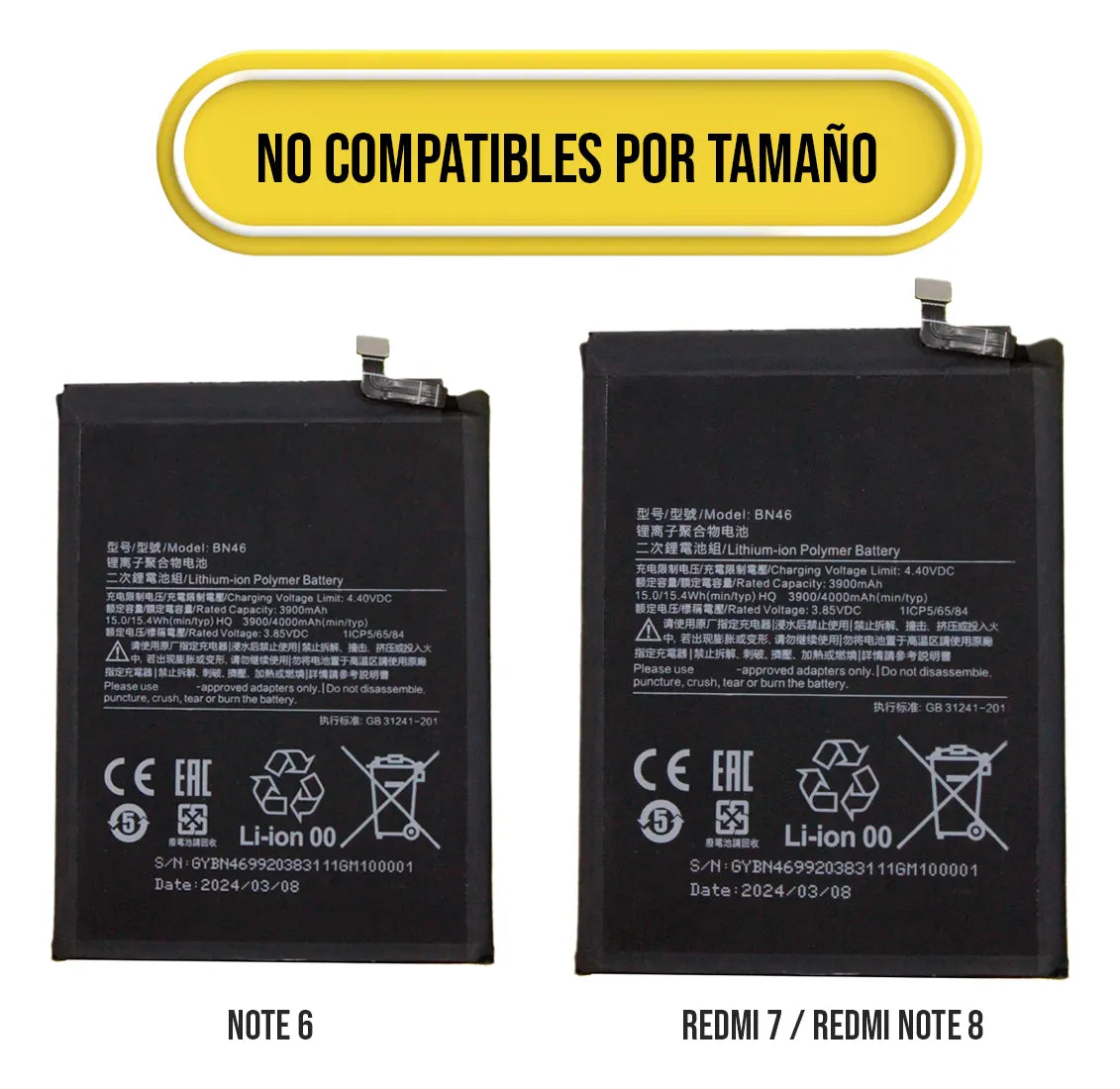 Batería compatible con Xiaomi Redmi 7