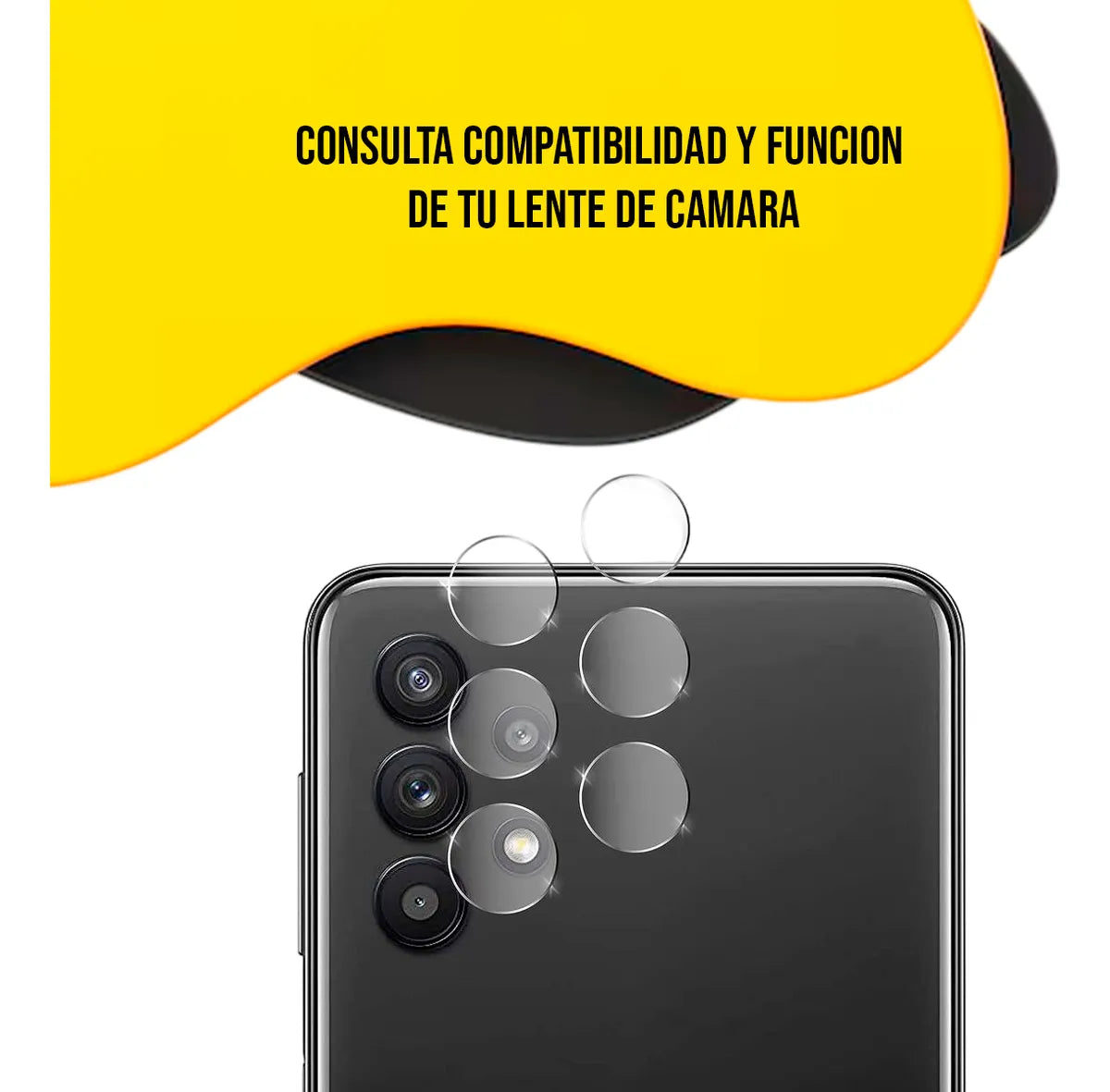 Cristal de Cámara Trasera compatible con Vivo Y22S Kit de 2 Piezas