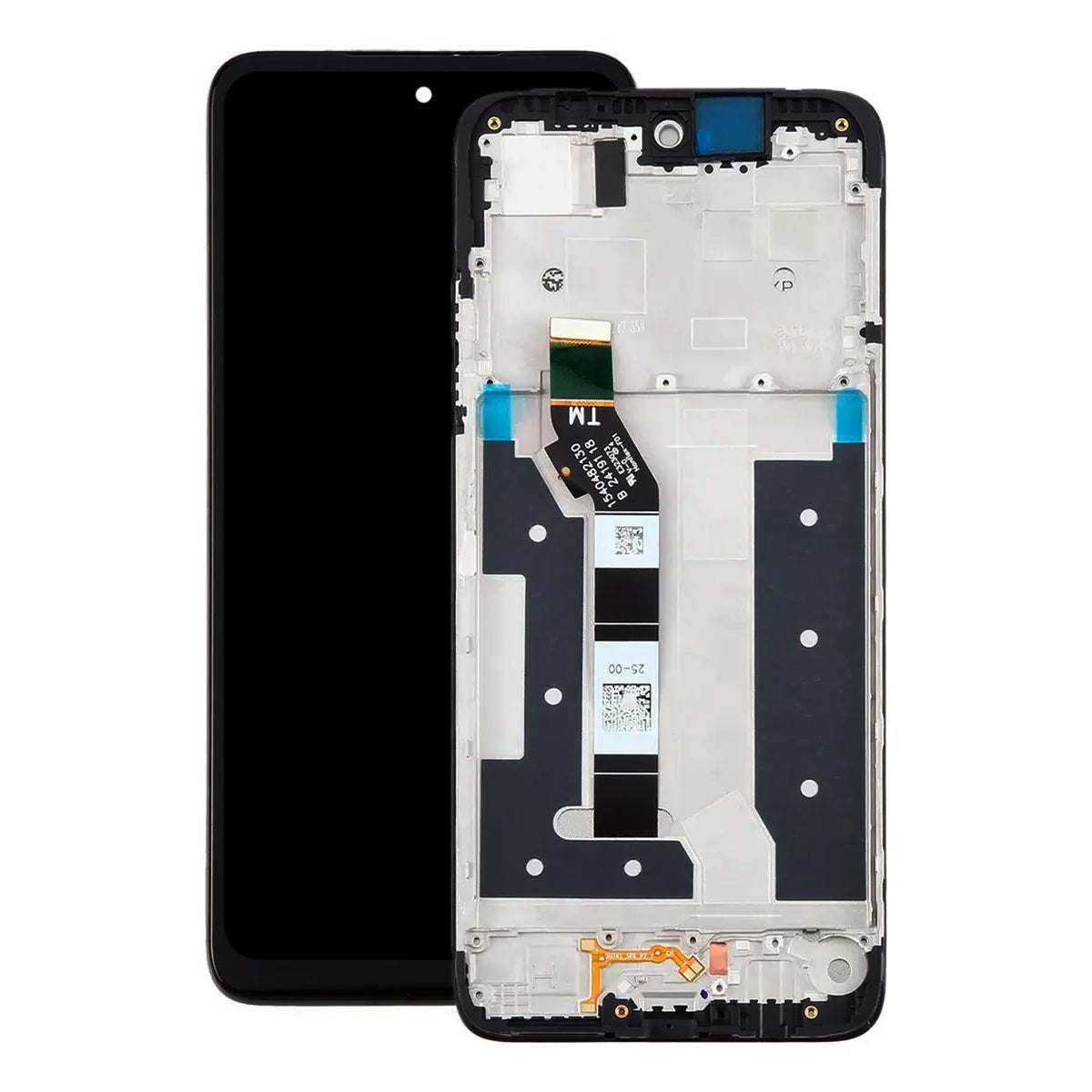 Pantalla AMOLED con Marco (Negro) compatible con Moto G35