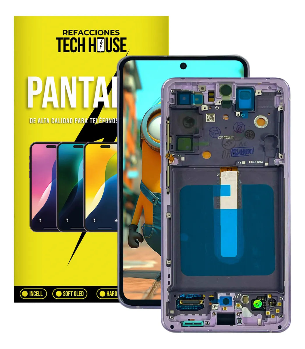 Pantalla compatible con Samsung S21 FE 5G con Marco (Versión internacional)