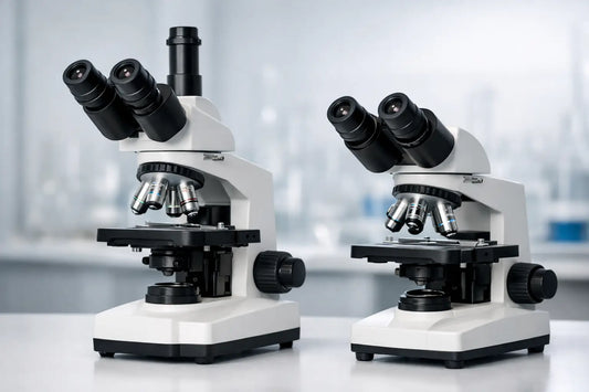 Microscopio trinocular vs binocular