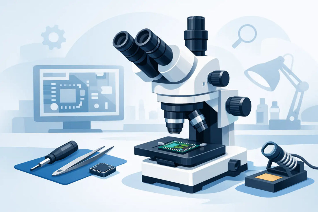 Microscopio trinocular para reparación: cuál elegir