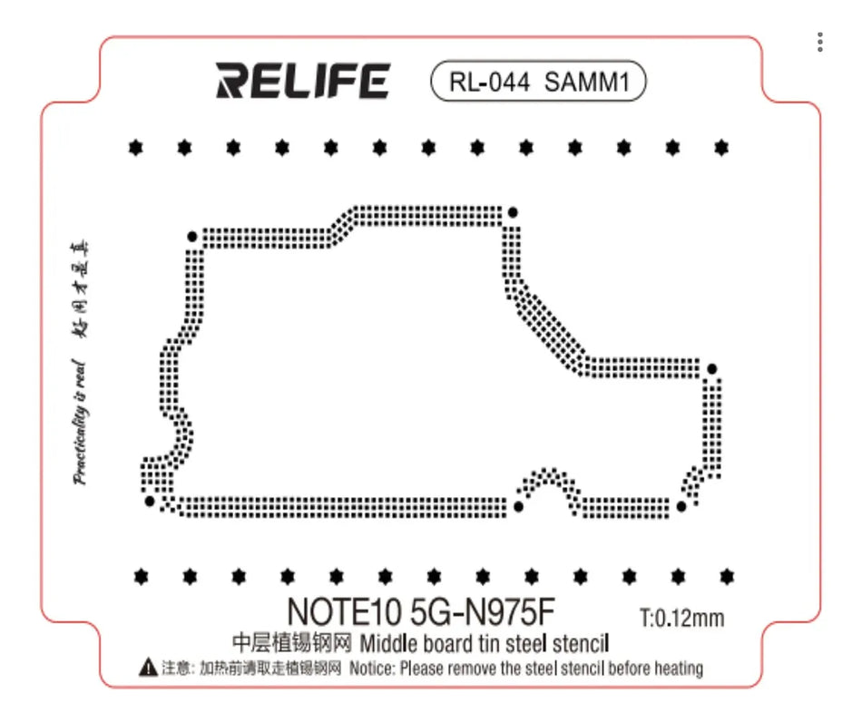 Stencil 0.12MM Relife RL-044 SAMM1 NOTE10 5G-N975F