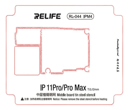 Stencil 0.12MM Relife RL-044 IPM4 IP11Pro/11Pro Max