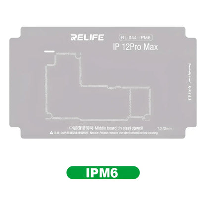 Stencil de reballing RELIFE RL-044 IPM6 - detalle de perforación