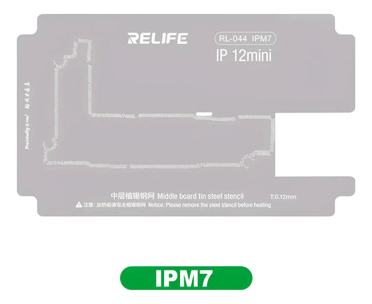 Stencil 0.12mm Compatible con Ip12mini Relife RL-044 Ipm7
