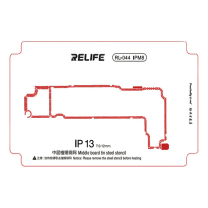 Stencil de reballing RELIFE RL-044 IPM8 - detalle de perforación