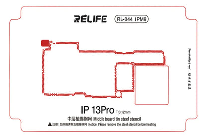 STENCIL 0.12MM Relife RL-044 IPM9 IP13Pro