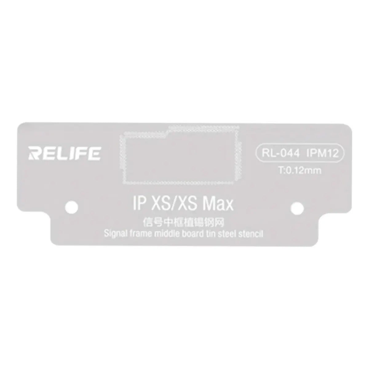 Plantilla de acero RELIFE RL-044 para marco medio de iPhone XS y XS Max
