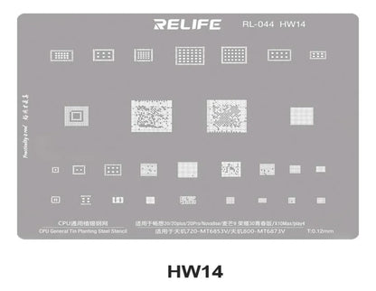 Stencil 0.12MM Relife RL-044 OV8 Snapdragon695/SM6375 Dimensity 930/MT6855V Dimensity 700/810/MT6833
