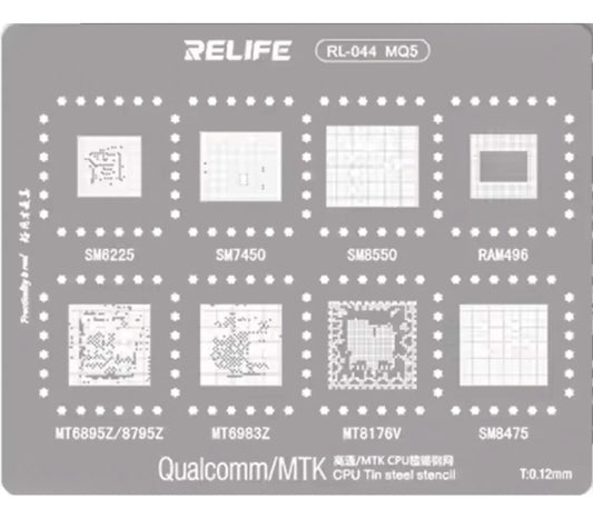 Stencil 0.12MM Relife RL-044 MQ5 Qualcomm MTK CPU