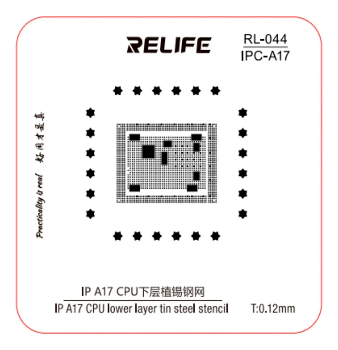 STENCIL Relife RL-044 IPC-A17/0.12 MM